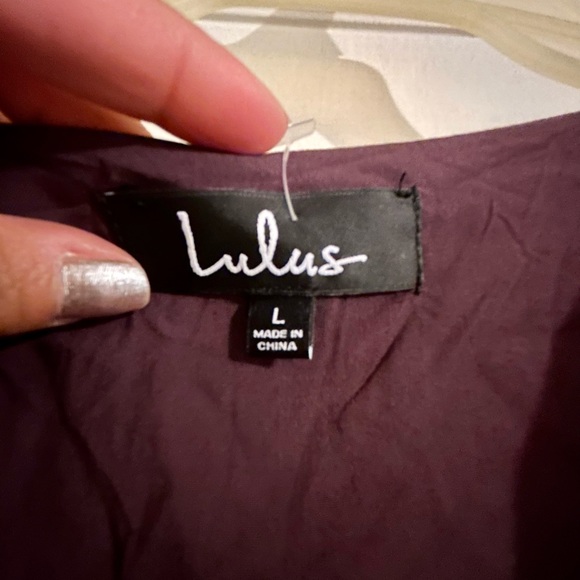 Lulus Purple floral wrap dress - Picture 5 of 6